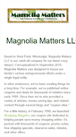 Mobile Screenshot of magnoliamatters.com